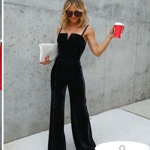 Vici Black Velvet Jumpsuit XS- New Never Worn